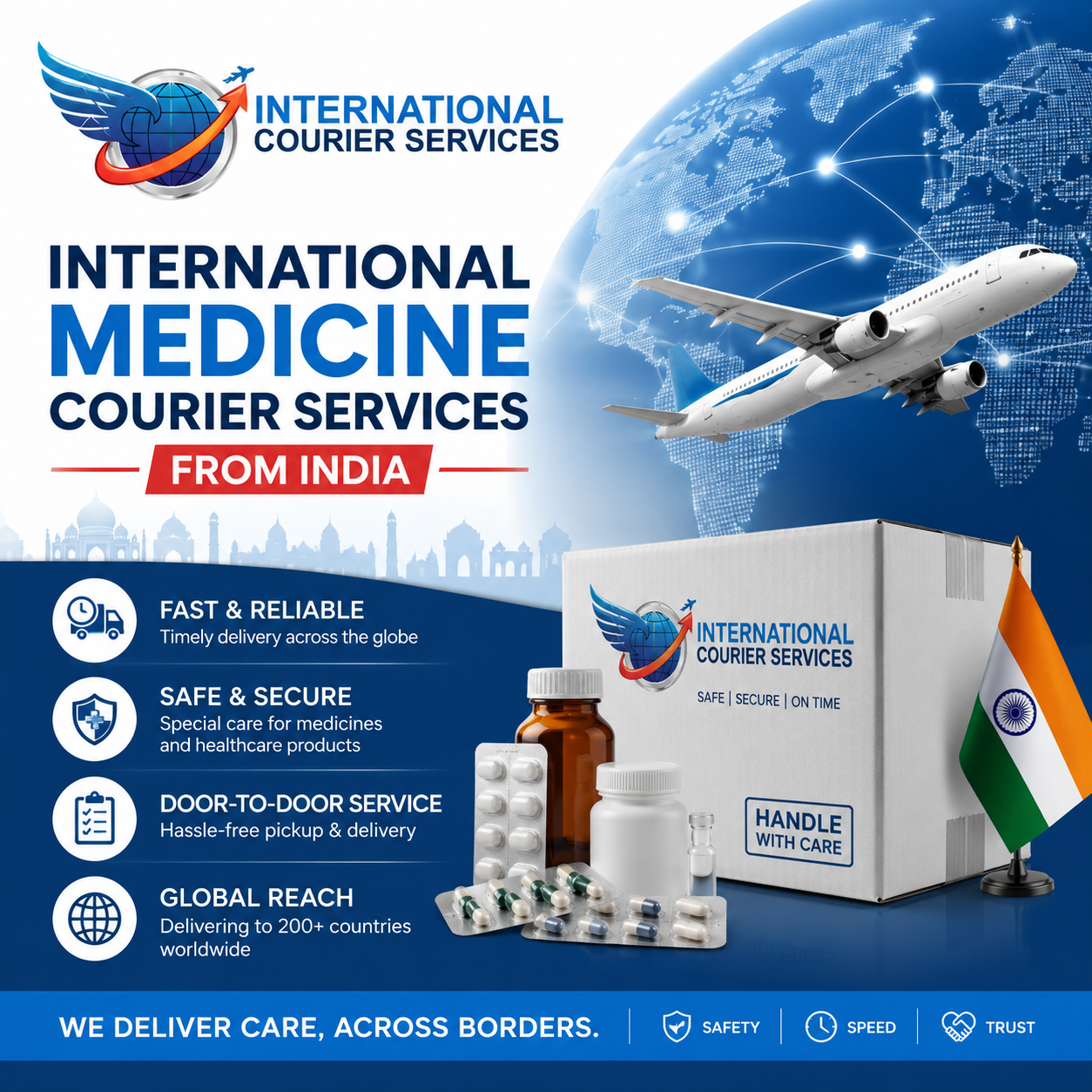 Trusted International Medicine Courier Services from India