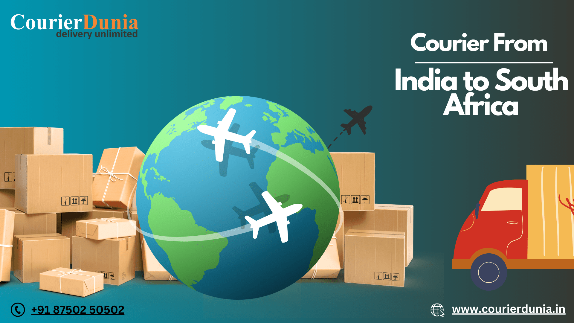 Courier Charges from India to South Africa