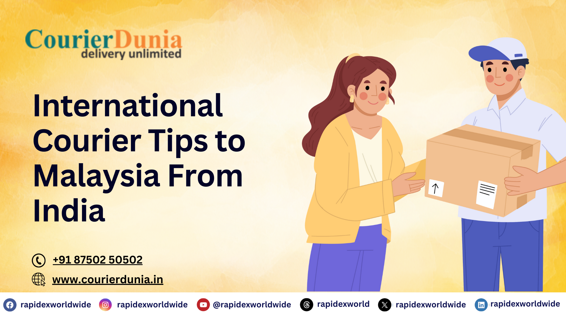 International Courier Tips to Malaysia From India