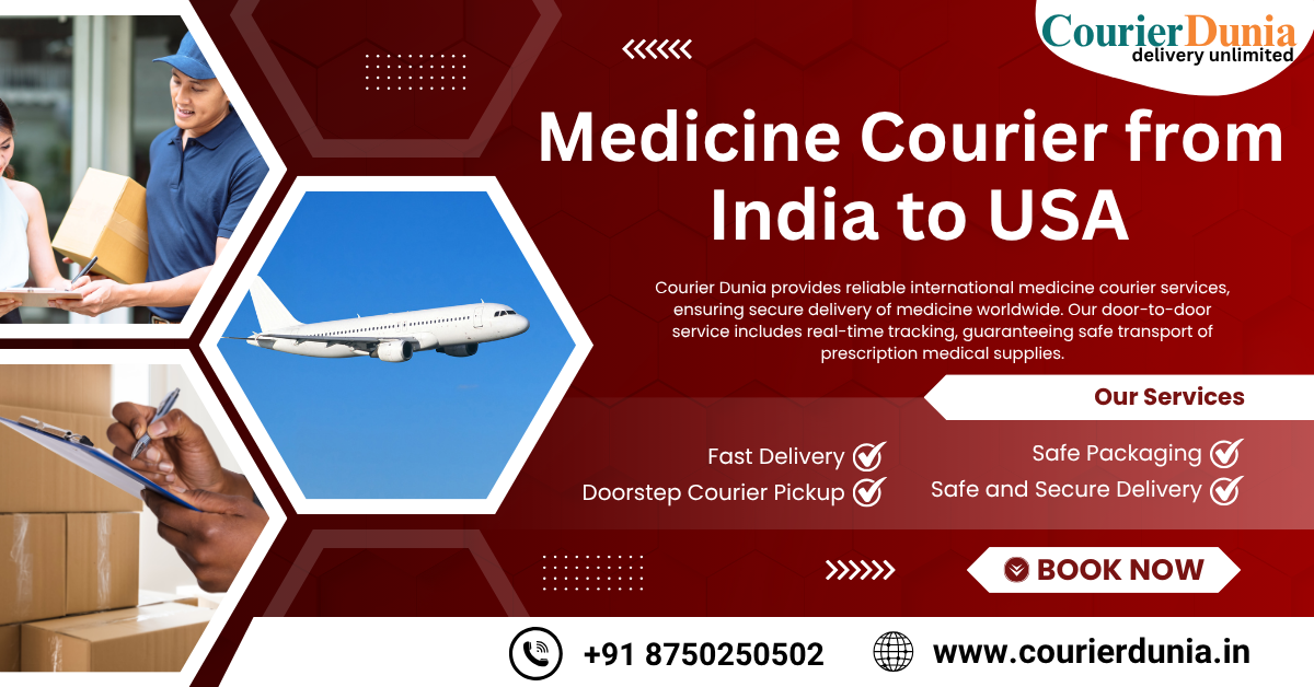 Medicine Courier from India Charges to USA